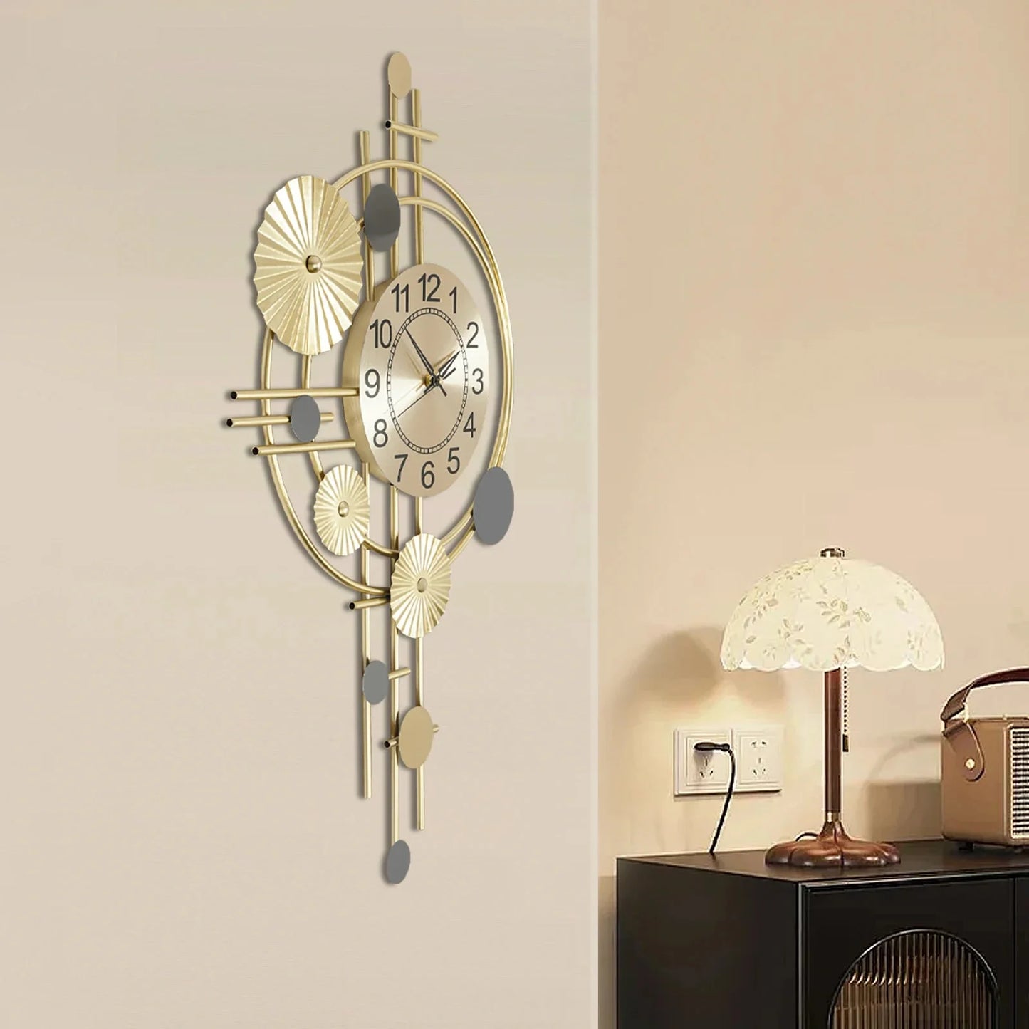 Wall Clock Modern Decorative Art Clock Silent Wall Clock Iron Wall Decoration Clock
