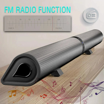 Powerful 120W Soundbar Sound Radio Blaster Bar Audio TV PC Subwoofer 360 Stereo Surround Wireless Home Theater Bluetooth Speaker