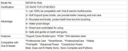 20/16/8/4PCS EB-10A/EB10-X Soft Bristle Kids Toothbrush Head Compatible For Oral b