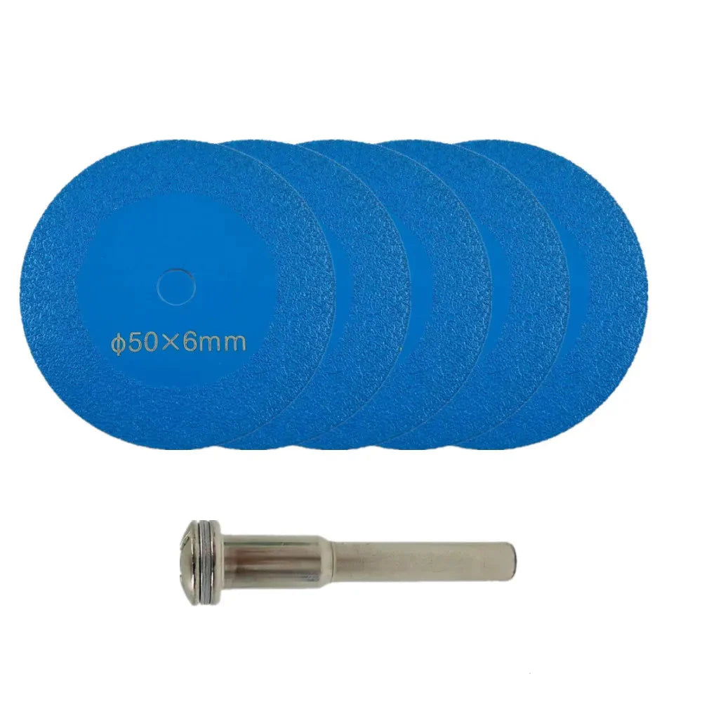 2inch 1-10Pcs Diamond Cutting Disc Glass Jade Crystal Tile Marble Saw Blade Brazed Glass Engraving Round Shank Mini Saw Blade