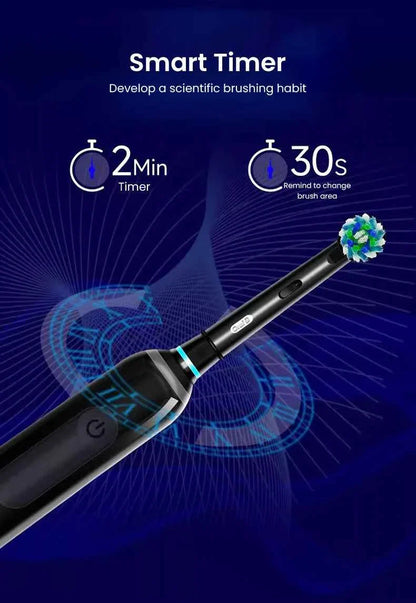 Oral B PRO ULTRA Electric Toothbrush 3 modes and 3 electric modes Adult electric toothbrush  Black, white, blue, pink