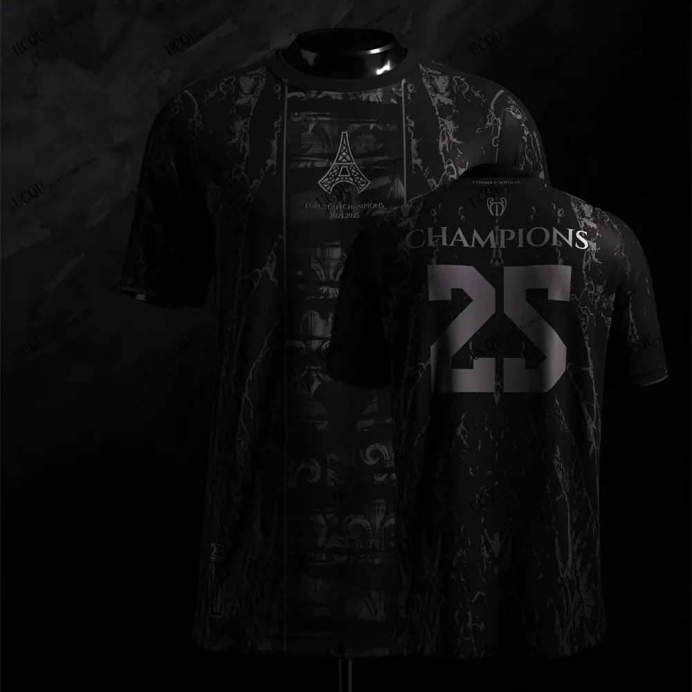 Parisians 2026 Men PSG Special Football 3D Print T-Shirt Training Soccer Uniform The European Champions Jersey Tee Tops Unisex