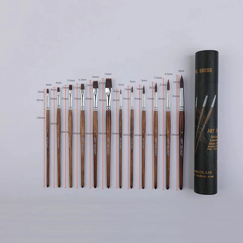Art Secret #1201 #1203 #1204 Professional Painters For Acrylic And Watercolor Brush Sets (12 Pieces) Art Supplies