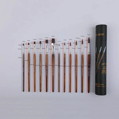 Art Secret #1201 #1203 #1204 Professional Painters For Acrylic And Watercolor Brush Sets (12 Pieces) Art Supplies