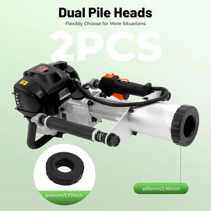 37.7CC 4 Stroke Gas-Powered T Post Driver, Gas Powered Pile Driver with Storage Box, Single Cylinder , Customized