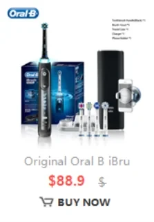 Original Oral B Electric Toothbrush Waterproof Battery Powered Tooth Brushes for Kid Adult Oral Health with Gift Head Travel Box
