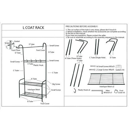 Independent Hanger Brown Metal Shoe Hanger 4 Hooks Clothes Rack Clothes Hangers Coat Hanger Stand Wardrobe Stand