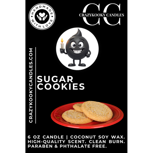 SUGAR COOKIES - Funny Candle, Scented Coconut Soy Candle, 6oz