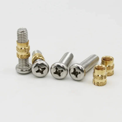 420/500Pcs Stainless Steel Heat Insert Nut TS100 Brass Hot Melt Insert Nuts for Welding Internal Thread Head Bolt Insert