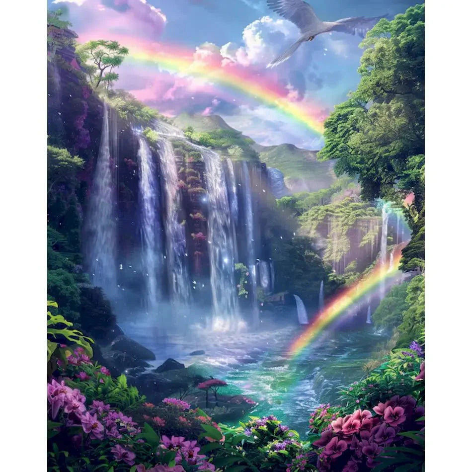 DIY Paint by Numbers Kit for Adults - Natural Scenery & Botanical Canvas Art