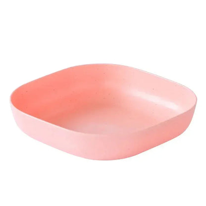 Solid Color Wheat Straw PP Plate Reusable Small Plates Dinner Dish Vegetable Fruit Cake Snacks Plate Tableware Home Supplies