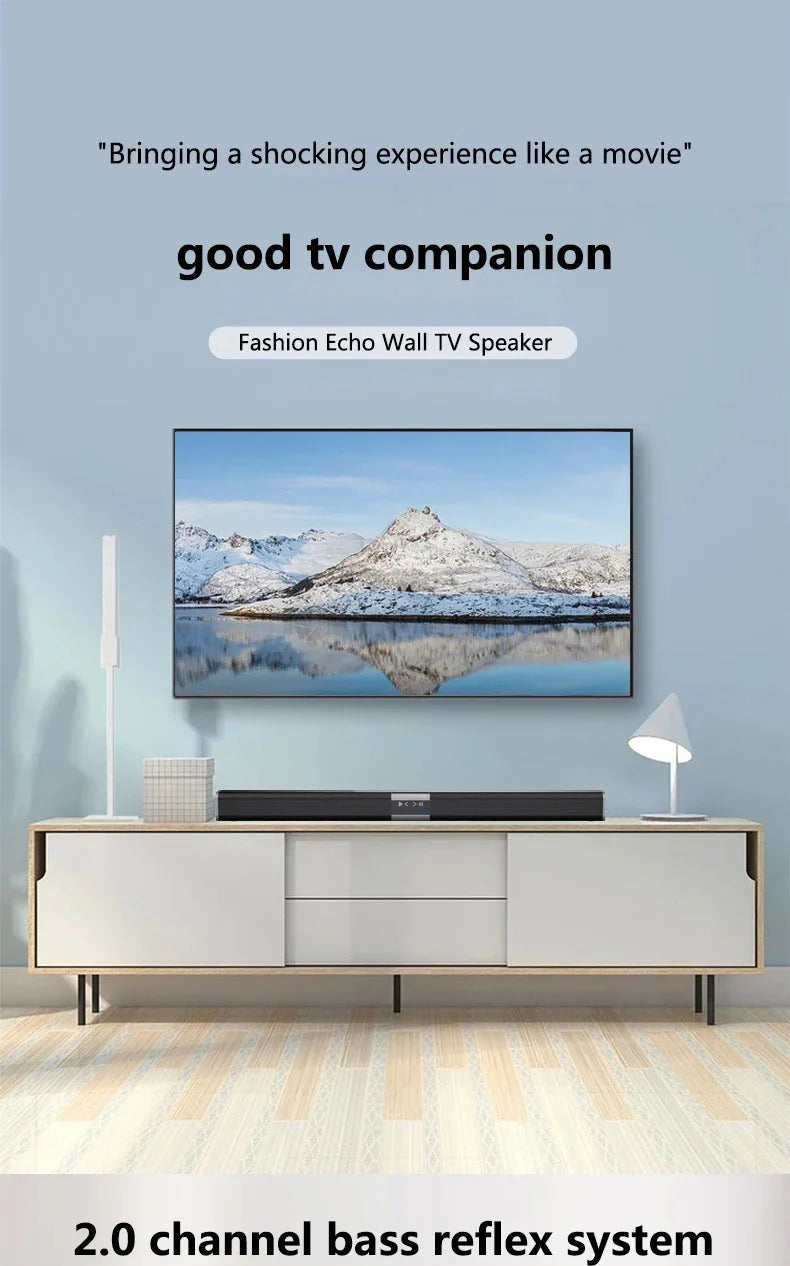 2025 6D surround sound home theater speaker system mobile phone bass wireless Bluetooth speaker long TV soundbar speaker TF/AUX
