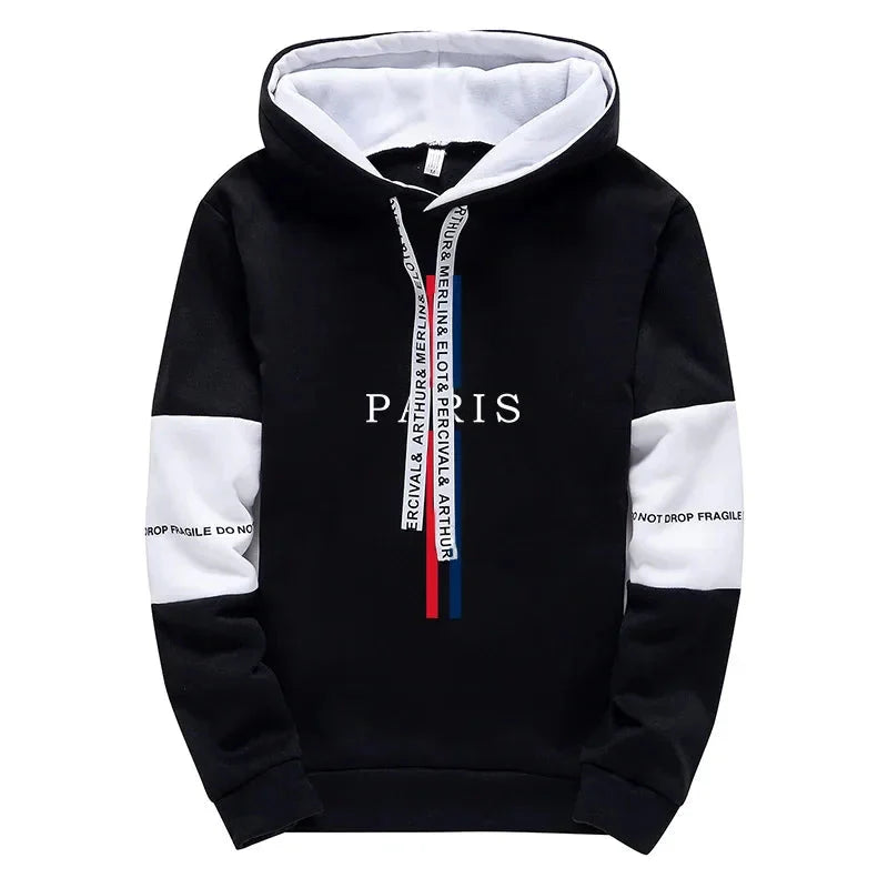 Paris Fashion Hoodies for Men High Quality Hooded Long Sleeve Sweatshirts All Season Daily Casual Sports Pullover Men's Clothes