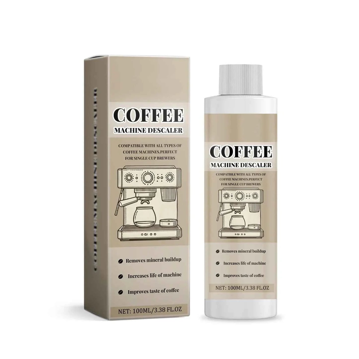 Coffee Machine Cleaning Solution Descaling Agent Get Cleaning All-Purpose Cleaner Kitchen Accessories 1 Bottle 100ml