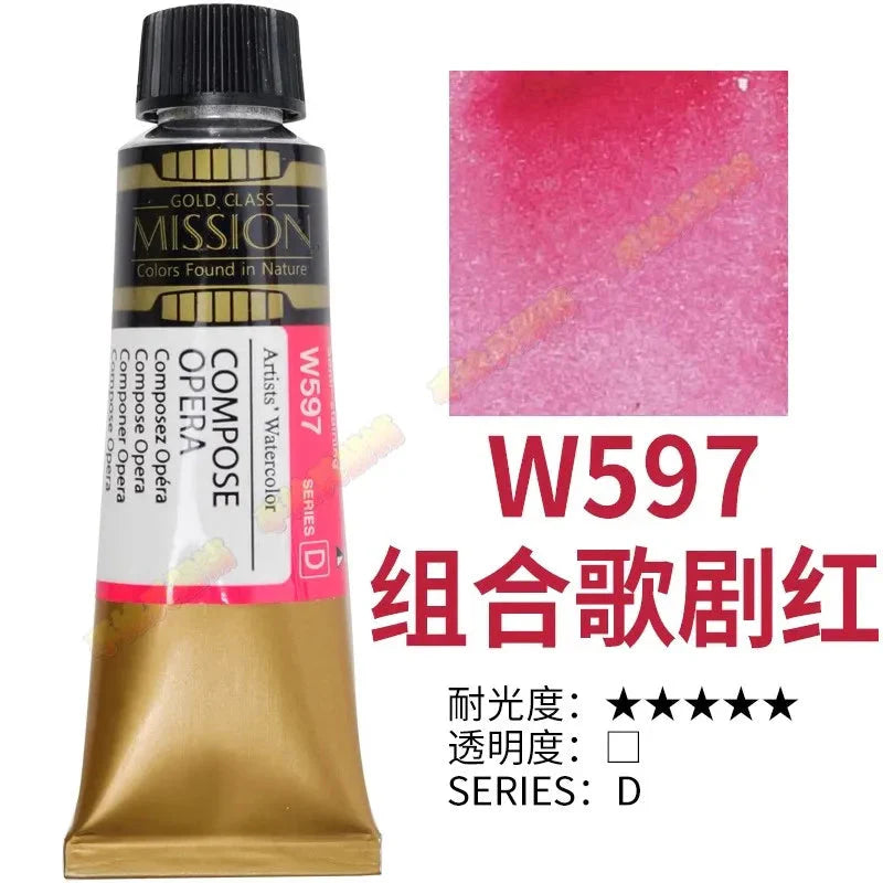 Korea MIJELLO tube watercolor artist 15ml watercolor paint mission series art supplies