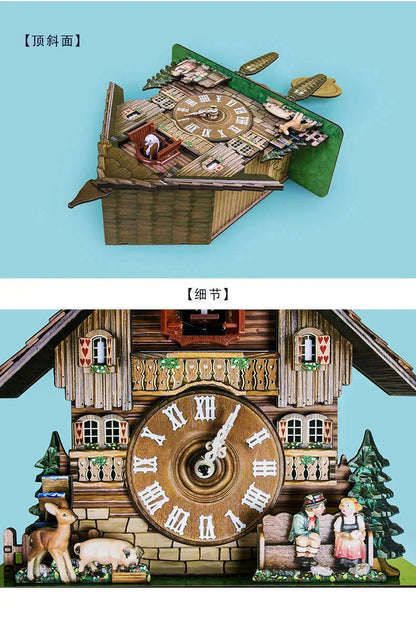 Wooden Hanging Wall Clock Bird Alarm Clock Cuckoo Clocks For Home Decoration Quartz Watch Decorative Home Decor