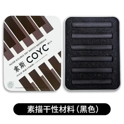 4 Pcs/box Sketch Charcoal Water-soluble Sketching Dry Materials Charcoal Brushes Charcoal Strips Art Painting Supplies