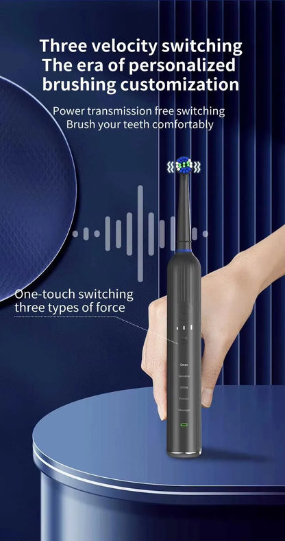 Compatible with Oral B Sonic Electric Toothbrush Smart Ultrasonic Dental Teeth Whitening Rechargeable Adult Tooth Brush 3 Head