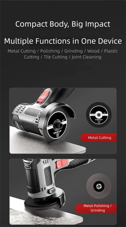 28000r 16.8V Mini Angle Grinder Portable Rechargeable Polishing Grinding Cutting Machine Home Metal Polisher Woodworking Tools