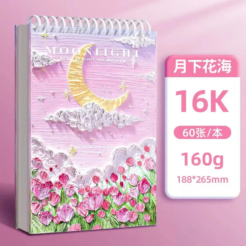 A4 Professional Sketchbook: Ultra-Thick Paper, 16K Painting Diary Notebook, Essential Art School Supplies, Ideal for Pencil Sket
