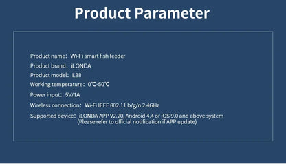 Automatic Aquarium Fish Tank Feeder Timing/Wifi Wireless Smart Phone App Intelligent Speaker Voice Remote Control Fish Feeding