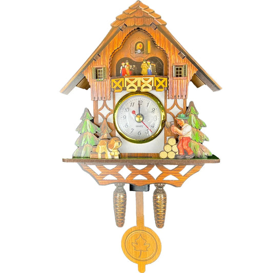 Wooden Hanging Wall Clock Bird Alarm Clock Cuckoo Clocks For Home Decoration Quartz Watch Decorative Home Decor