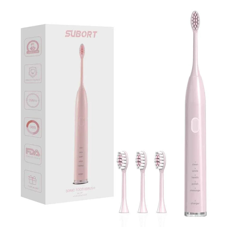 SUBORT S2 Sonic Electric Toothbrush for Men Women Houseehold Whitening IPX7 Waterproof Toothbrush Ultrasonic Auto Tooth Brush