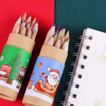 Supplies with Built-in Sharpener Sketch Supplies Drawing Pencils Wooden Pencils Christmas Colored Pencils Sketching Pen