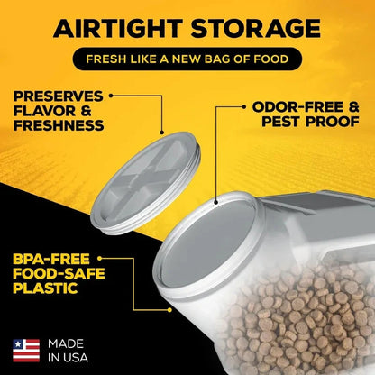 Vittles Vault Pet Food Storage Containers - Sealed Dog and Cat Food Storage Container, Fits up to 50lbs, Made in the USA