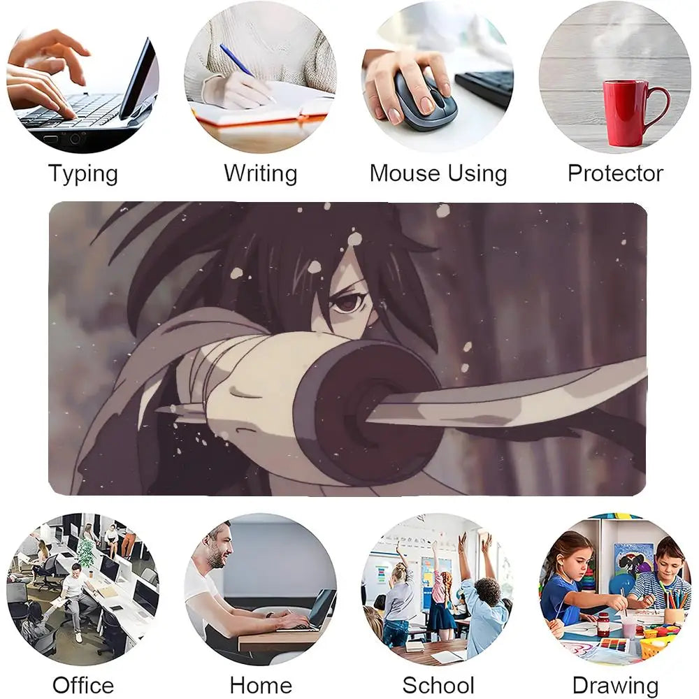 Anime The L-Legend Of Dororo And Hyakkimaru Mouse Pad Mousepad Large Gaming LockEdge Thickened Computer Keyboard Table Desk Mat