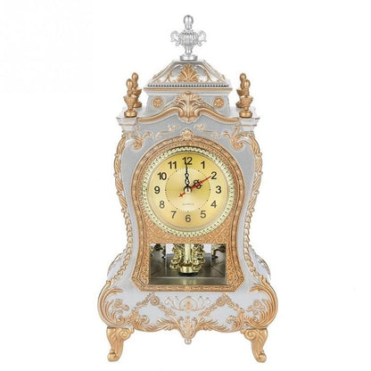 Desk Alarm Clock Vintage Clock Classical Royalty Sitting Room Desk Imperial Furnishing Creative Sit Pendulum Clock