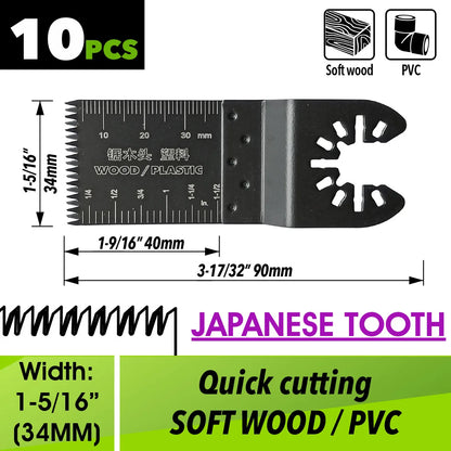 Oscillating Saw Blades Kit，Multitool Blades - Compatible with Milwaukee Dewalt  Worx Skil AEG Ryobi
