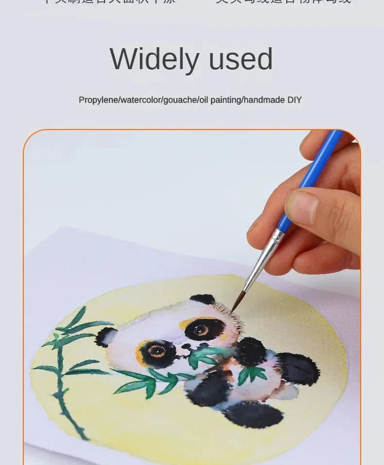 10/20/50Pcs Painting Brushes Set Art Round / Flat Brushs Nylon Hair Paint Brushes Pen for Oil Acrylic Watercolor Art Supplies
