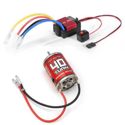 RC 540 Brushed Motor 12T-75T ESC 60A Speed Control Combination Set Climb Drift Racing Waterproof for 1/10 RC Cralwer Car/Boat