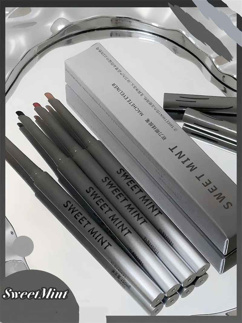 Silky Long-lasting Eye Liner Pencil  Eyeliner Pen Natural Matte Wine Red Eyeliner Easy To Color Waterproof Eye Make Up Cosmetics