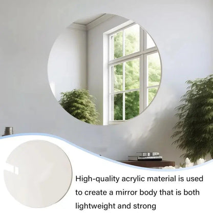Acrylic Mirror Sheet Frameless Bathroom Wall Mirror Stickers Adhesive Bathroom Vanity Mirrors Waterproof Room Wall Decor For