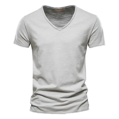 2025 New  Men T Shirt Tops V Neck Thin Short Sleeve Tees High Quality Men's Fashion Fitness Hot T-shirt For Men