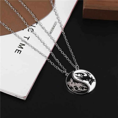 Style For Best Friends Women Fashion Jewelry Lovers Men Couple Necklace Yin Yang Necklace Clavicle chain Gossip Dragon Pendant