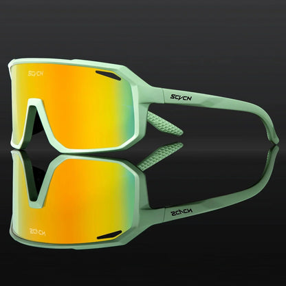 SCVCN Cycling Glasses Bike Mountain Bicycle Hiking Camping Golf UV400 Sunglasses Sport Protection Glasses for Men Women Baseball