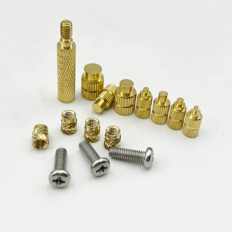 420/500Pcs Stainless Steel Heat Insert Nut TS100 Brass Hot Melt Insert Nuts for Welding Internal Thread Head Bolt Insert