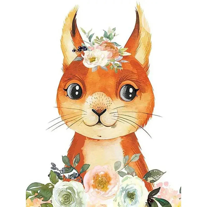 GATYZTORY Paint By Number For Kids Painting Animal And Flower 20x20cm Decorative Paintings Kill Time Easy Hand Painting