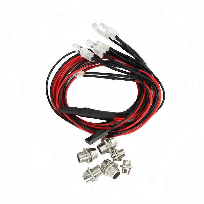 RC model car lights, 2 lights, 4 lights, 6 lights, 8 lights, red and white lights, 3/5mm LED cup, RC spotlights, white light