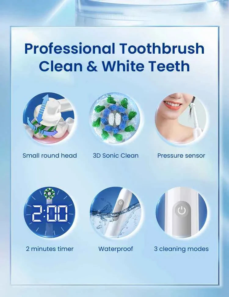 Oral-B Pro1 Max 3D Smart Electric Toothbrush Recharge Oral-B Replace Toothbrush Head Nozzles Timer Brush Pressure Sensor 3 Modes