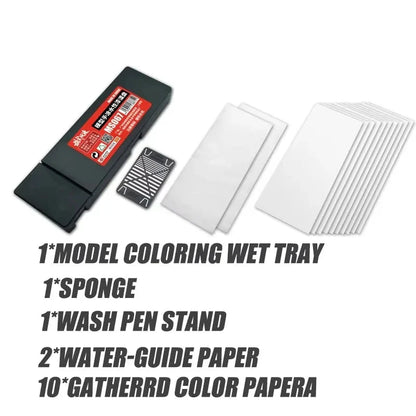 Water-based Paint Set Hand-painting Wet Palette Coloring Tool Pigment Toning Moisturizing Box for  Tools Hobby DIY