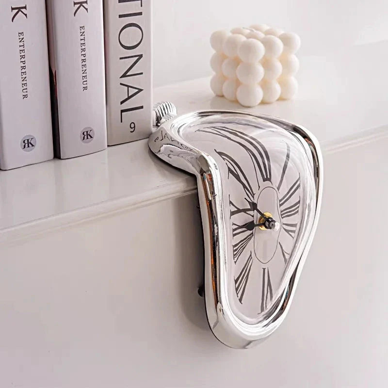 Novel Salvador Dali Style Melting Distorted Surreal Wall Clock
