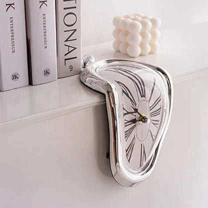 Novel Salvador Dali Style Melting Distorted Surreal Wall Clock