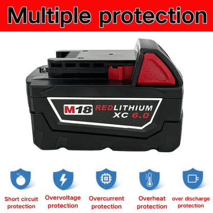 For Milwaukee M18 9000mAh 18V Li-ion Replacement Battery M18B12 For Milwaukee 18V Tool 9.0Ah Rechargeable Battery 6A Charger