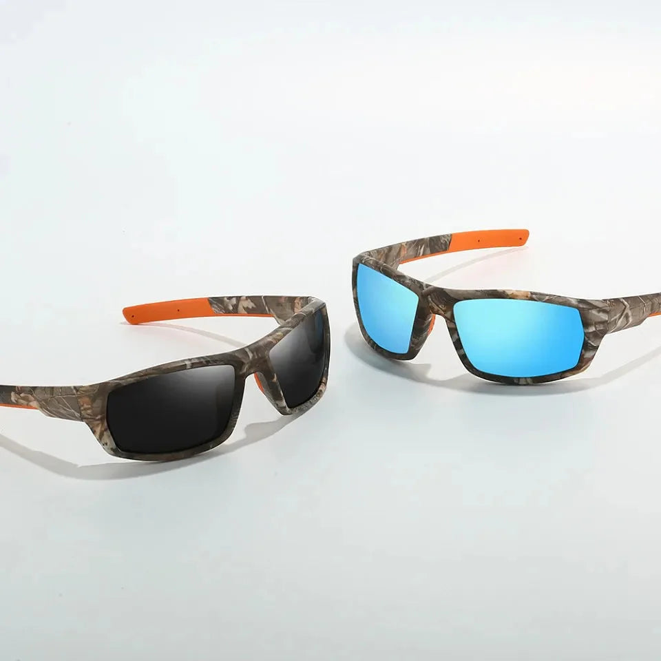New Sunglasses for Men Sport Polarized Square Frame Camouflage Sun Glasses Driving Fishing Cycling Skiing Sun Eyewear UV400
