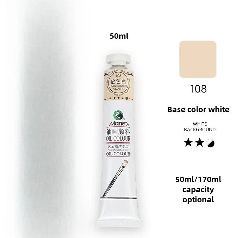 Maries Oil Paint 50ML Oil Painting Art Creation Pigment Large Oil Paint Paint Single Commonly Used 24 Colors