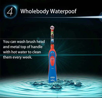 Oral B Kid Electric Toothbrush Car Design Toothbrush for Kid Soft Bristle Gentle Clean Teeth with Replacement Refills Waterpoof